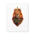 Lion of Judah Canvas Print – Jesus Christ Crowned Wall Art (Matte Stretched)
