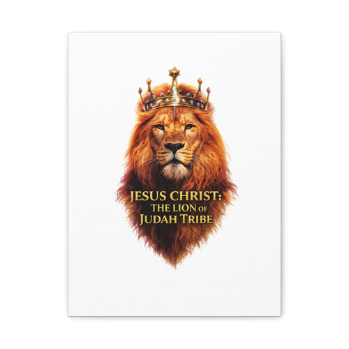 Lion of Judah Canvas Print – Jesus Christ Crowned Wall Art (Matte Stretched)